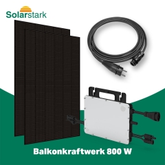 Balkonkraftwerk 800 W (Solarmodule je 445 W - Glas/Glas)